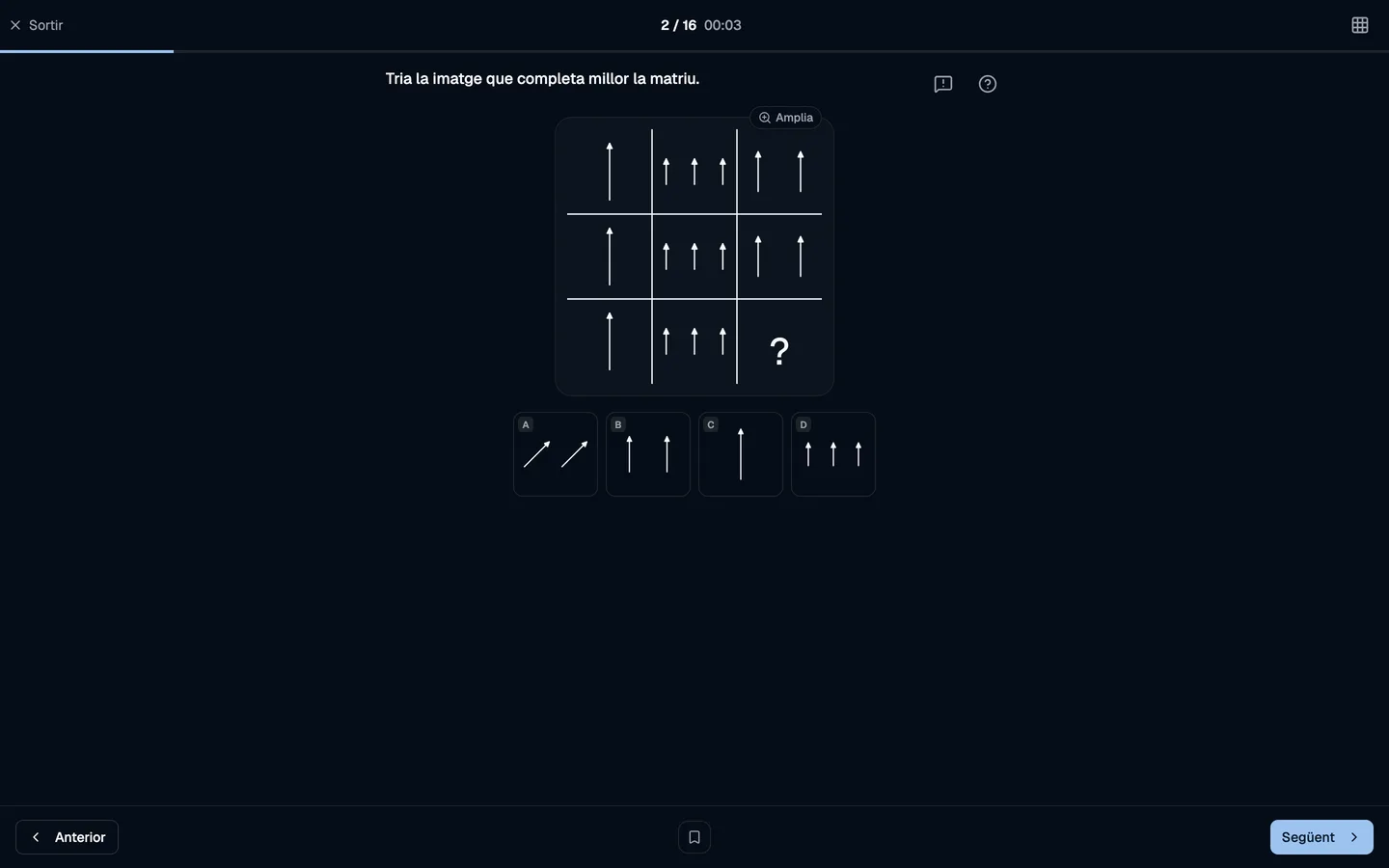 Exercici de matriu 3×3 a l'ordinador